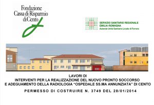 Il progetto del nuovo Pronto Soccorso di Cento, in provincia di Ferrara